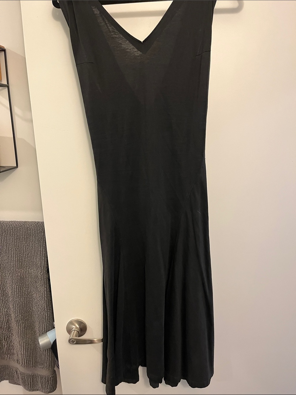 Classic Black V-Neck Women's Dress